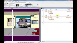 CLP  LogixPro  Portão Automático  Linguagem Ladder Door Simulator [upl. by Cordeelia493]