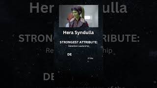 Star Wars Character Spotlight Hera Syndulla shorts [upl. by Algar]