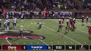 FOOTBALL Vilonia Eagles VS Greenbrier Panthers  11824 [upl. by Geraud902]