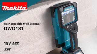 Makita RECHARGEABLE WALL SCANNER DWD181 [upl. by Noit]