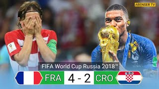 HIGHLIGHTS  FRANCE  42  CROATIA FIFA WORLD CUP FINAL 2018  4k💥 [upl. by Enneiluj482]