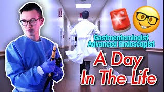 A DAY IN THE LIFE of a Doctor Gastroenterologist  Advanced Endoscopy [upl. by Kcirtapnaes474]