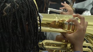 Jonesboro High School marching band preps for the Macys Thanksgiving Day Parade [upl. by Iraj]