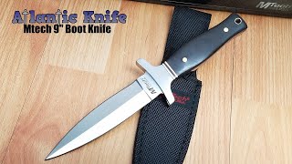 MTECH 9quot BOOT KNIFE PAKKAWOOD FIXED BLADE FULL TANG SATIN STAINLESS HUNTING  2003 [upl. by Mitzi]