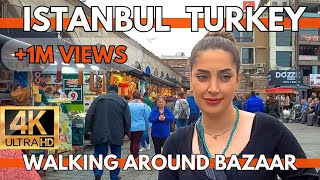 ISTANBUL TURKEY CITY CENTER 4K WALKING TOUR GRAND BAZAAREMINONUSIRKECI  SHOPSSTREET FOODSBAZAAR [upl. by Armillas]