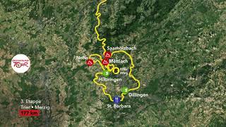 Deutschland Tour  3 Etappe  Route amp Profil [upl. by Whitnell878]