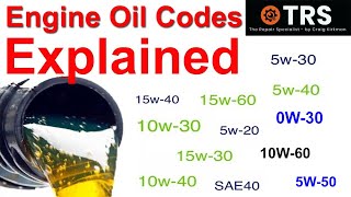 Engine Oil Codes Explained SAE Society of Automotive Engineers numbers  Oil Viscosity Explained [upl. by Arbrab]