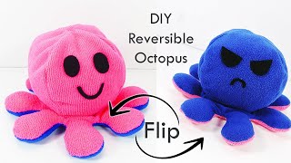 FLIP OCTOPUS DIY How to make the REVERSIBLE OCTOPUS  free TEMPLATES RECYCLED Ecobrisa DIY [upl. by Philly232]