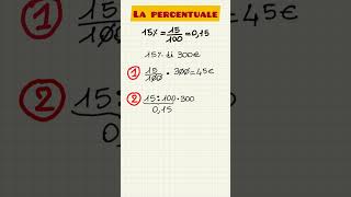 La percentuale Come calcolare il 15 di 300 euro [upl. by Wyn]