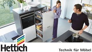 Beautiful and intelligent kitchens with InnoTech drawers and Sensys hinges from Hettich [upl. by Tadeas]