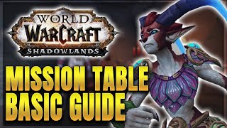 WoW How to Use The Mission Table  Shadowlands Mission Table Guide [upl. by Liba994]