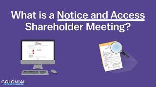 What is a Notice and Access Shareholder Meeting [upl. by Nerej]