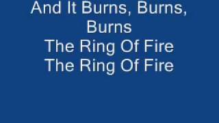 Johnny Cash The Ring Of Fire with lyrics [upl. by Brill]