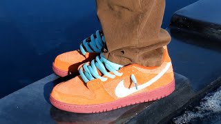 Nike SB Dunk Mystic Red and Noise Aqua Review on Feet nikesb nikesbdunk dunklow [upl. by Giavani]