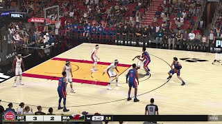 Detroit Pistons vs Miami Heat  NBA 2K25 [upl. by Linette635]