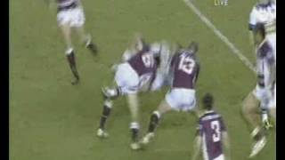 World Club Challenge  Anthony Watmough Big Hit on Rob Burrow [upl. by Liauqram]