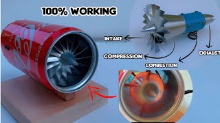 Making a Jet Engine using soda can  diy Jet engine  fully functional Jet Engine [upl. by Norahs380]