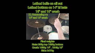 WHD Veteran cymbals full set modification lathing hammering [upl. by Annat119]