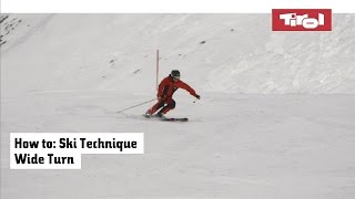 Ski Exercises Ski Technqiue Wide Turn  Tirol Ski School [upl. by Hugh]