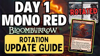 Day 1 Bloomburrow Standard Mono Red Aggro Update Guide  MTG Arena mtg [upl. by Lindy]