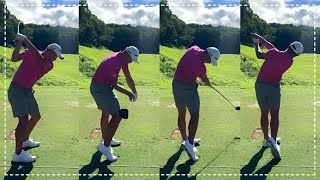 Collin Morikawa Driver Swing Rotation Through Impact [upl. by Ainoek]