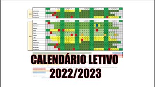 Calendário escolar 20222023 [upl. by Tterraj]