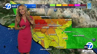 Shayla Girardin 🍑 alerts California about Red Flag Warnings [upl. by Ydneh194]