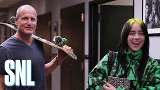 Woody Harrelson Welcomes Billie Eilish on Her First Day at SNL [upl. by Schafer]