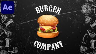 Lets Animate Burger in After Effects  After Effects Tutorial  Fast Food Logo [upl. by Pax756]