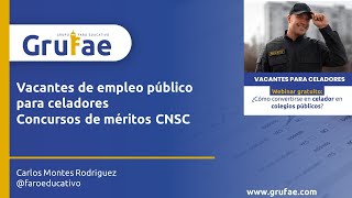 Cómo consultar vacantes para celadores en entidades públicas [upl. by Main326]