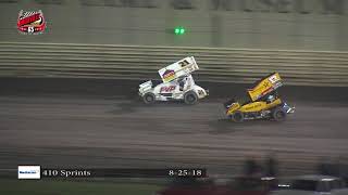 Knoxville Raceway 410 Highlights August 25 2018 [upl. by Auqinihs343]