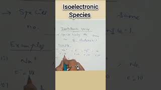 Isoelectronic Species boards science neet [upl. by Akirehc577]