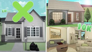 10k STARTER HOUSE no gamepassish budget series 1  ROBLOX Bloxburg [upl. by Eillod]