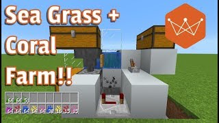 Sea Grass and Coral Farm Easy to Build and Fast Minecraft Tutorial [upl. by Inga113]