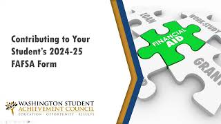 202425 FAFSA Application WalkThrough for Parents [upl. by Purdum]