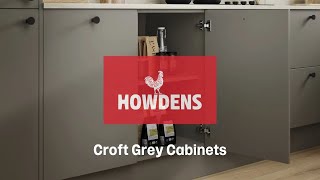 Howdens Croft Grey Kitchen Cabinets Rigid and Handleless [upl. by Rumpf37]