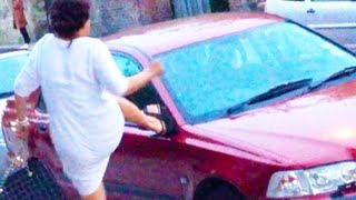 Drunk Lady Destroys Car Raw Footage 5112  Day 10975 [upl. by Buchanan471]