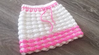 Falda para niña tejida a crochet Paso a paso Muy fácil [upl. by Nuriel]