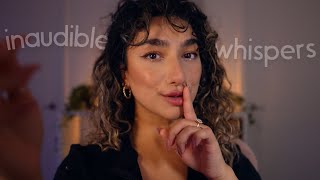 ASMR • 100 Clicky Inaudible Whispers For Sleep hand tracing up close whispers [upl. by Roshelle]