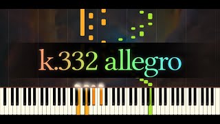 Sonata No 12 in F major K 332 – 1 Allegro  MOZART [upl. by Lemaceon]