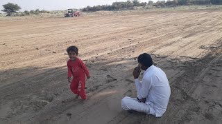 Sowing of mustard  Tunniye boys fun Rssuthar Jaisalmers field 35 KJD Khajuwala Bikaner Raj [upl. by Larrabee]