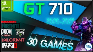 NVIDIA GeForce GT 710 2gb in 30 GAMES  2020  2024 [upl. by Arayt]