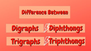 Difference Between Digraph Diphthong and TrigraphTriphthong [upl. by Ecnarwal]