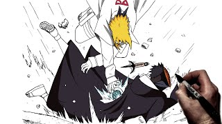 How To Draw Minato vs Tobi  Step by Step  Naruto [upl. by Eddi]