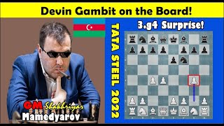 Mamedyarov Surprises Andrey Esipenko with the quotDEVIN Gambitquot Tata Steel Masters R2 [upl. by Hazard]