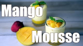 Mango Lychee Mousse  Simple Indian Recipes 27 [upl. by Rekrap]