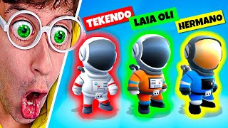 ASTRONAUTAS de COLORES por Equipos 🚀 Abro x20 Sobres si Laia Oli Gana 🤑  Stumble Guys TEKENDO [upl. by Nirrak497]