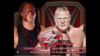 Story of Kane vs Brock Lesnar  Royal Rumble 2018 HD [upl. by Atsugua]