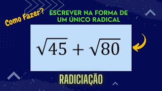 RADICIAÇÃO  Qual o valor dessa Soma Vc Sabe [upl. by Aicirpac]