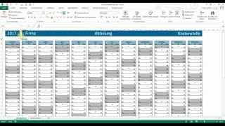 Kalender  Jahresplaner Excel 2013  Teil 1 [upl. by Leik]